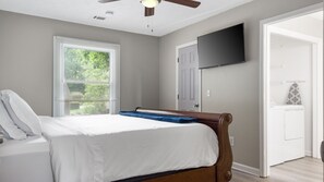 2 dormitorios, tabla de planchar con plancha, wifi gratis y ropa de cama