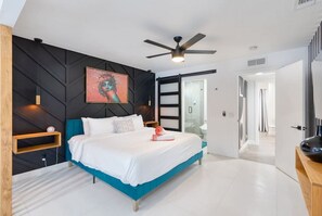 4 dormitorios, tabla de planchar con plancha, wifi y ropa de cama