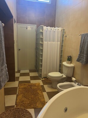 Shower, jetted tub, hair dryer, bidet - Villa in Aguadilla, with swimming pool. Close to beach, airport and restaurants (Aguadilla)