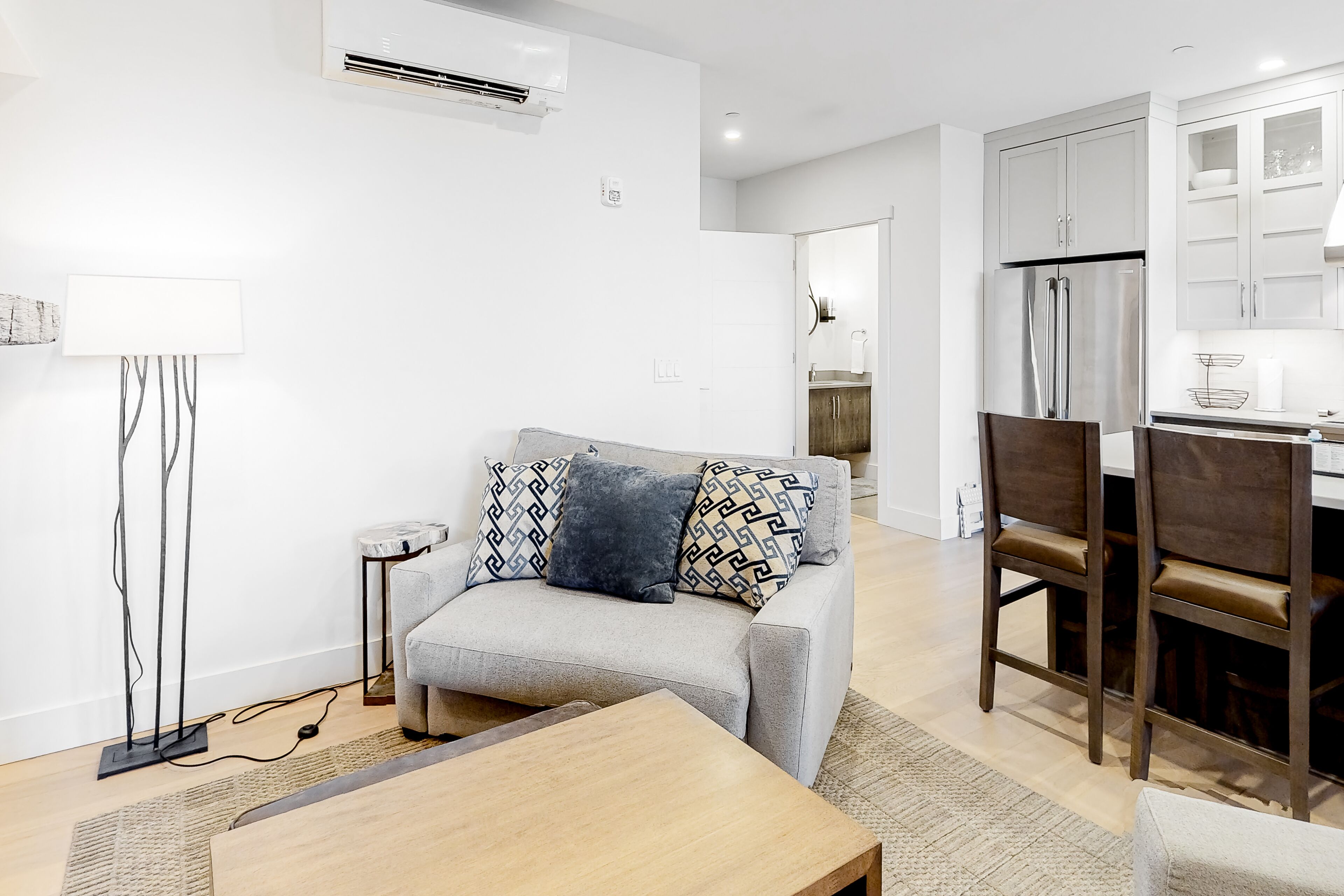 Ski-in/ski-out condo with WiFi, gas fireplace, and private washer/dryer