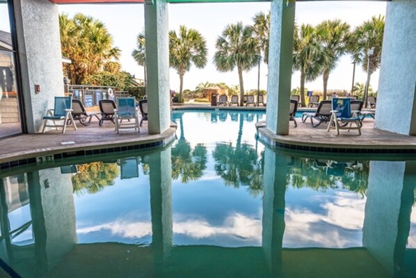 Indoor pool, a heated pool