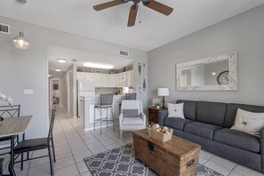 Smart TV, DVD player, books