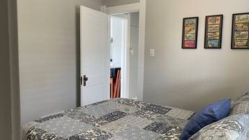 2 bedrooms, iron/ironing board, travel crib, free WiFi