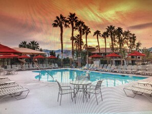 Outdoor pool, a heated pool