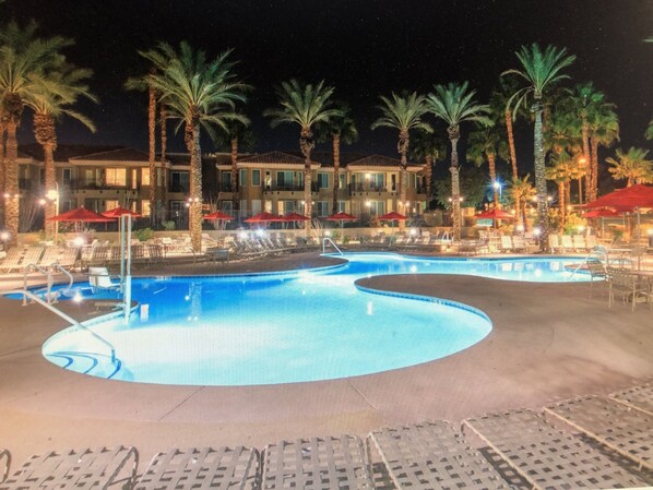 Outdoor pool, a heated pool