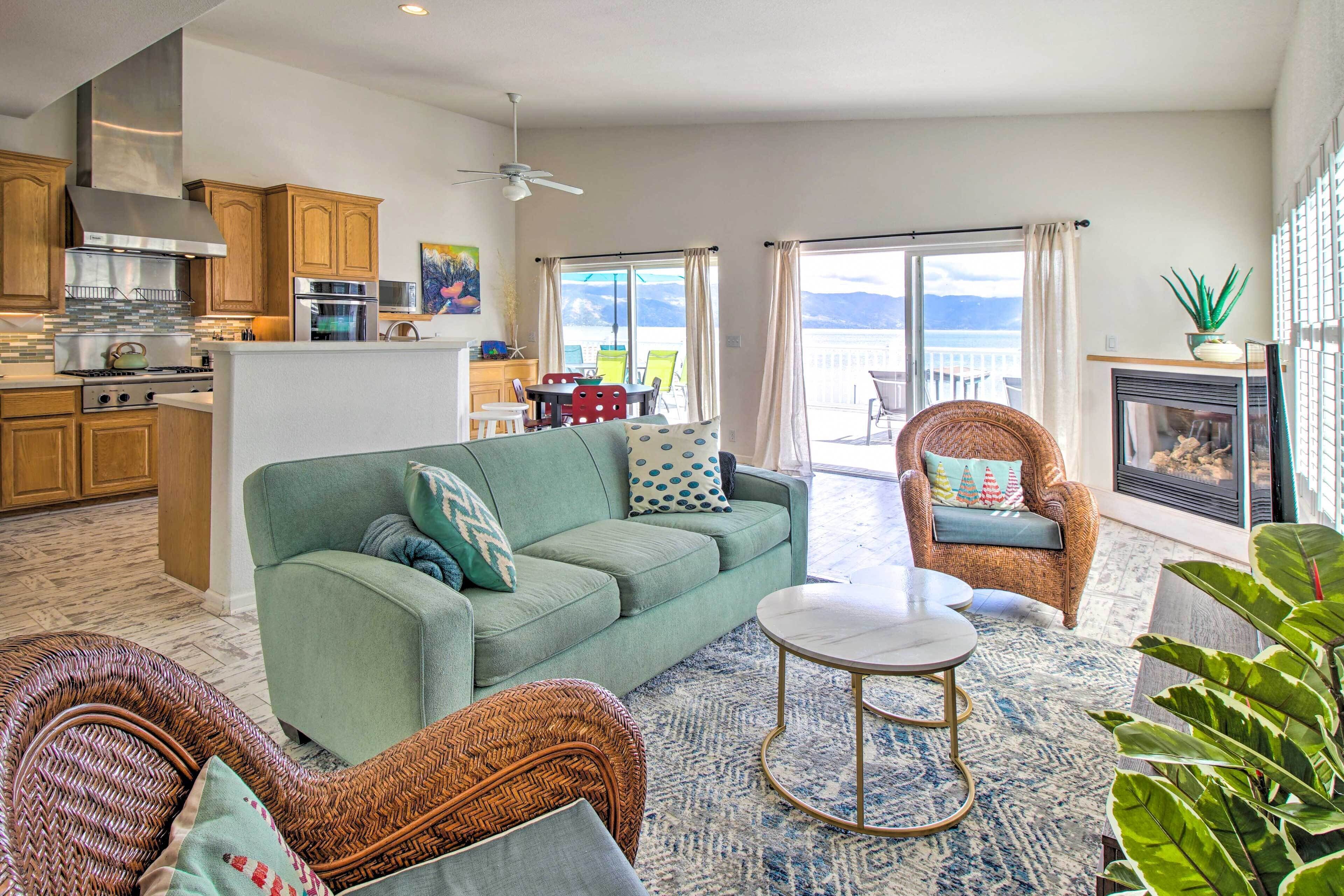 Spacious Lakeport Home w/ Dock & Mtn Views!