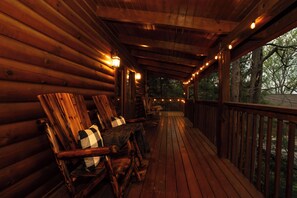 Terrace/patio - Smoky Mountains Cabin w/ Hot Tub + Arcade – Pigeon Forge Area! (Sevierville)