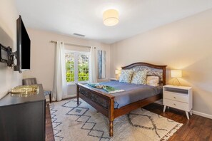 Desk, iron/ironing board, travel cot, free WiFi