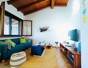 TV, DVD-spiller, bøker og filmbibliotek