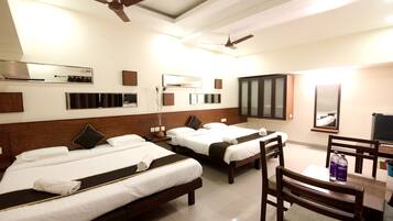 Club Room, 2 Double Beds | Premium bedding, desk, iron/ironing board, free WiFi