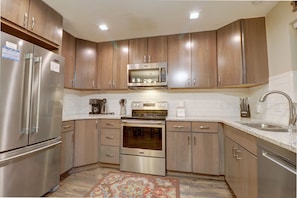 Condo, 2 Bedrooms | Private kitchen - 201 Point Drive 2 Bedroom Condo by RedAwning (Frisco)