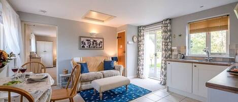 TV, foosball, stereo