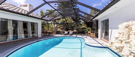 Outdoor pool, a heated pool