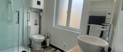 Shower, hair dryer