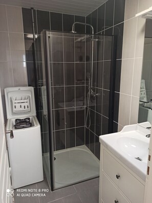 Shower, hair dryer