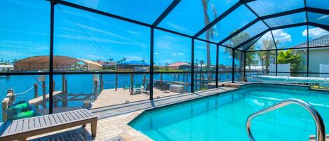 Outdoor pool, a heated pool