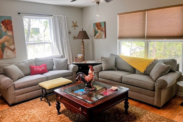 Living room off deck.