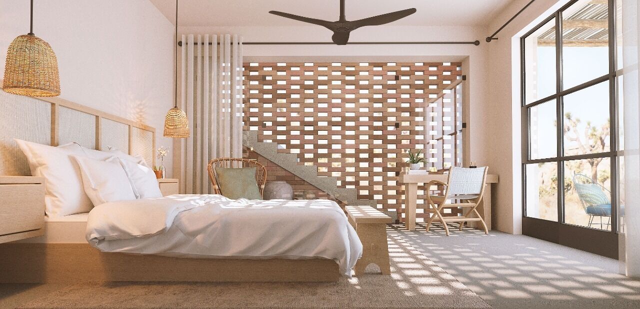 奢华套房 | 1 多间卧室、高档床上用品、记忆海绵床垫、办公桌