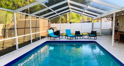 Modern Oasis with Heated Pool near Siesta Key Beach and a Downtown 3BR/2BA