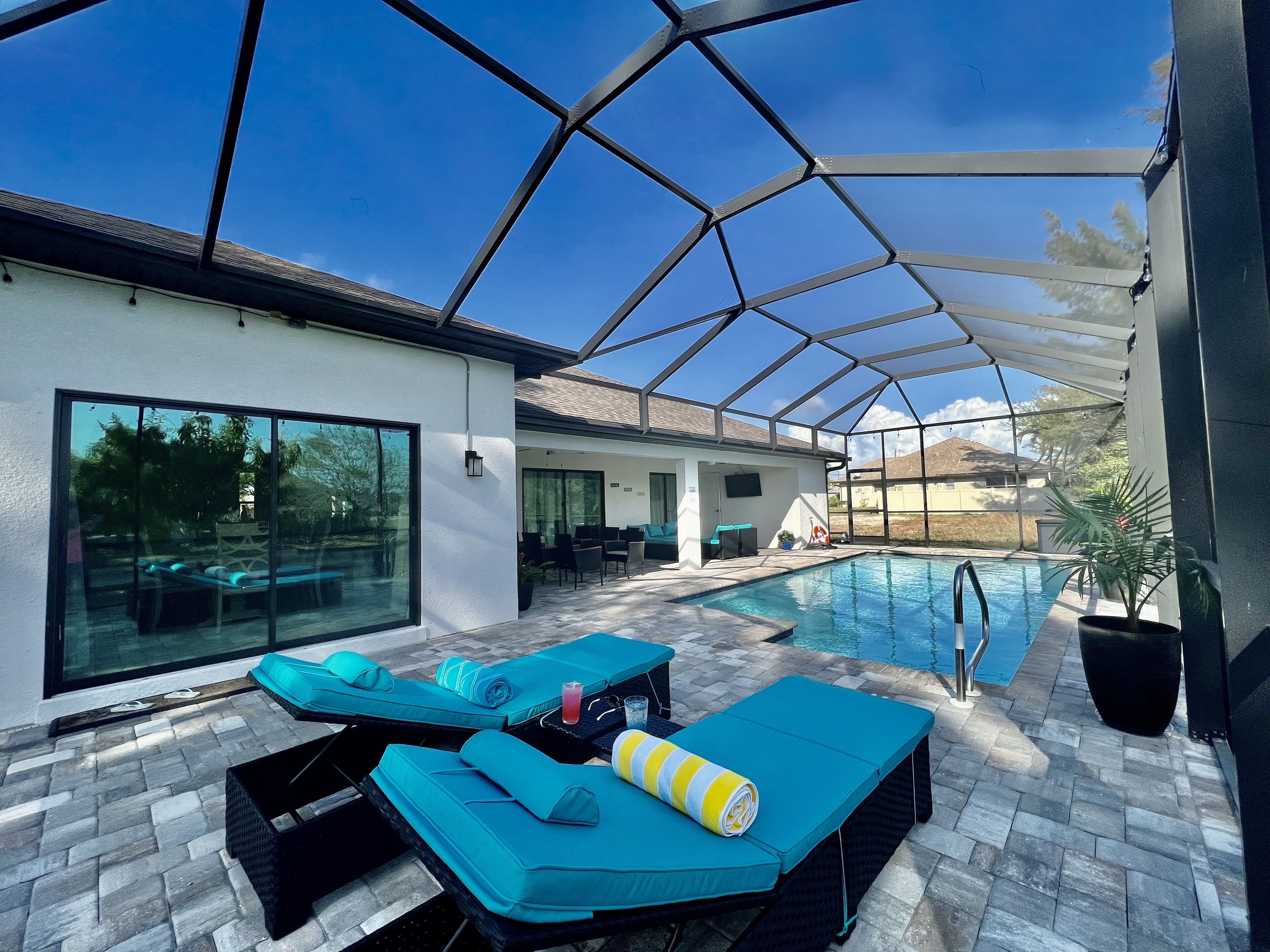 Piscine extérieure, piscine chauffée