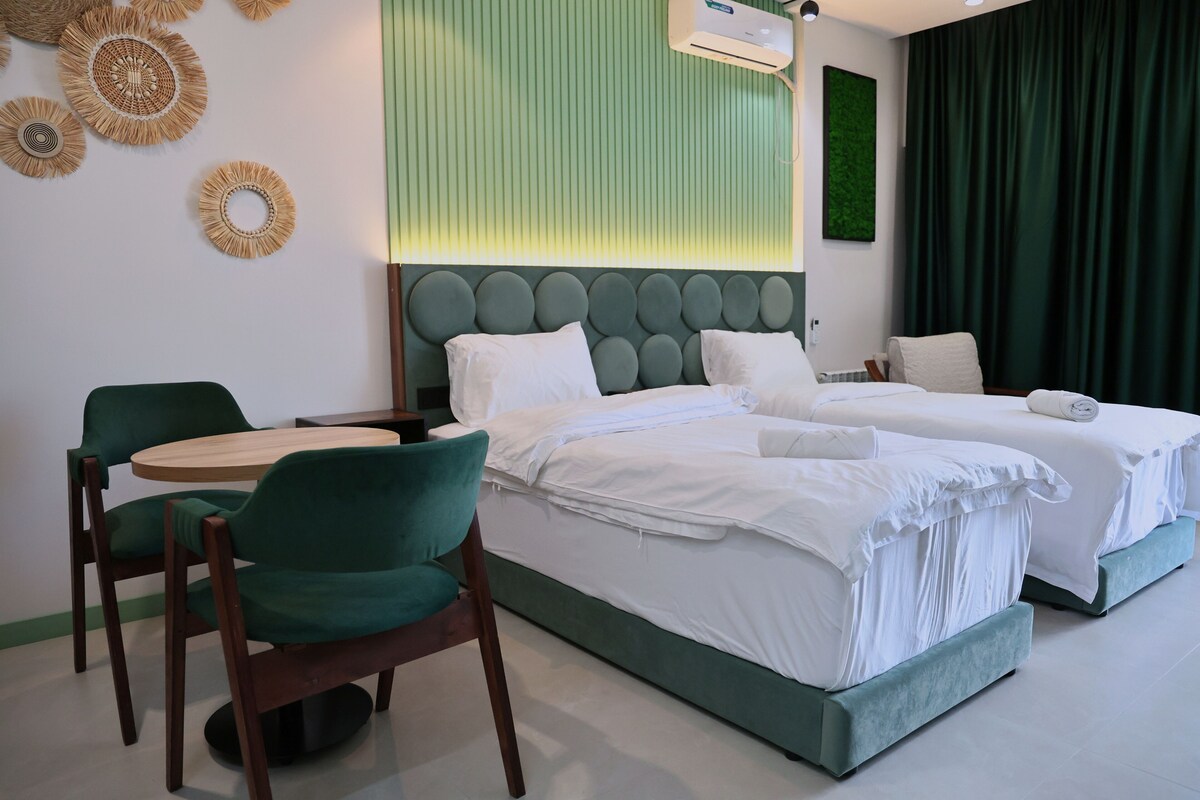 Double Room, Air conditioning, City View | Minibar, blackout drapes, WiFi (free), individually decorated