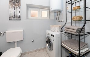 Shower, hair dryer
