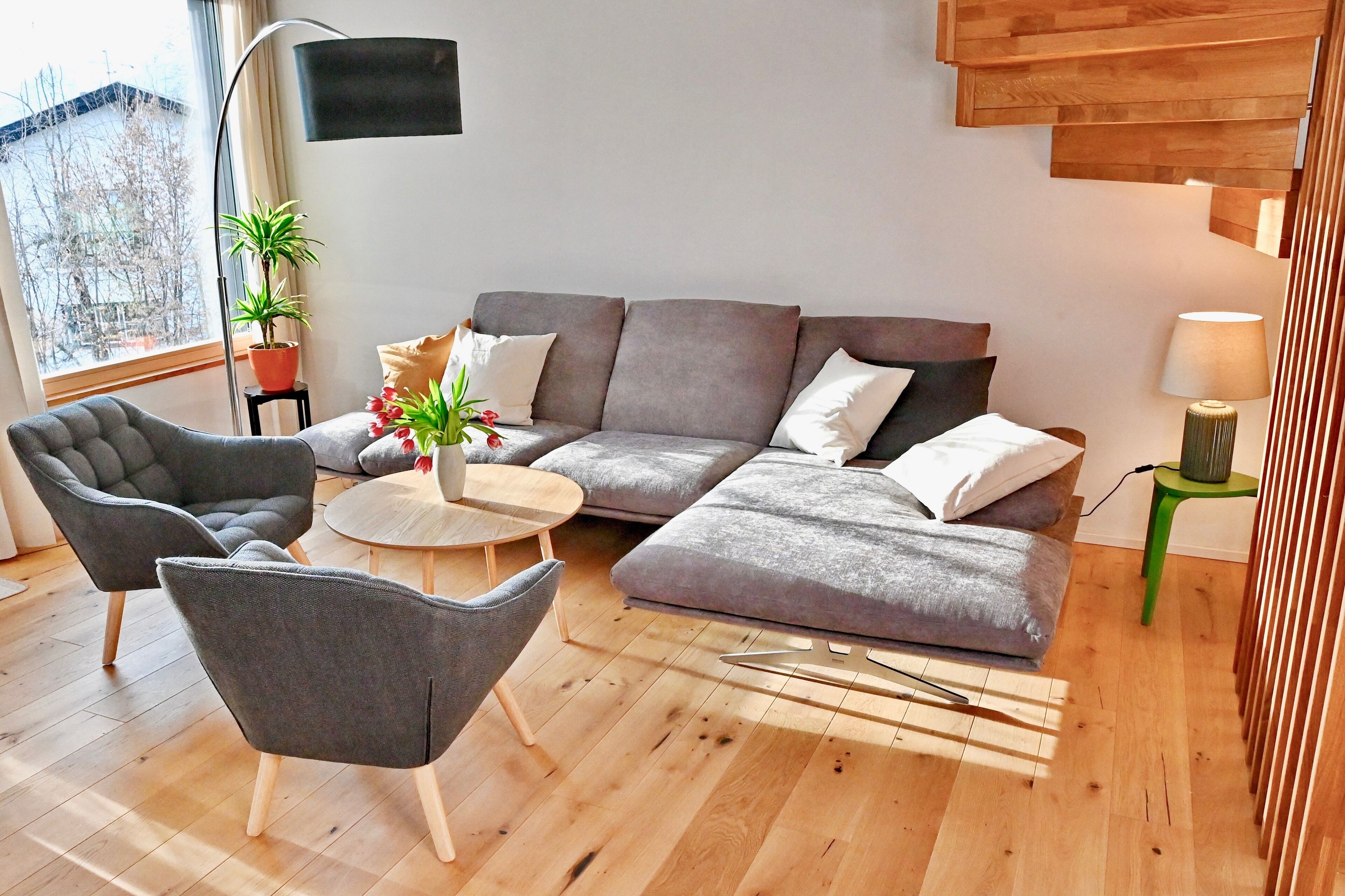 Modern apartment #1 with private sauna and bathtub