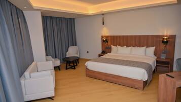 In-room safe, blackout curtains, soundproofing, free WiFi