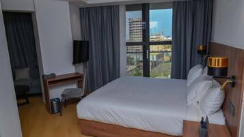 In-room safe, blackout curtains, soundproofing, free WiFi