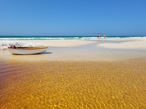 Plage à proximité, chaise longue, serviettes de plage