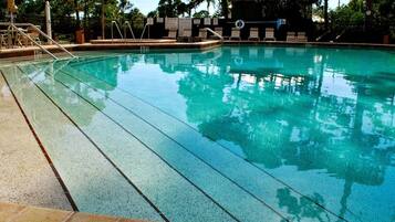 Outdoor pool, a heated pool