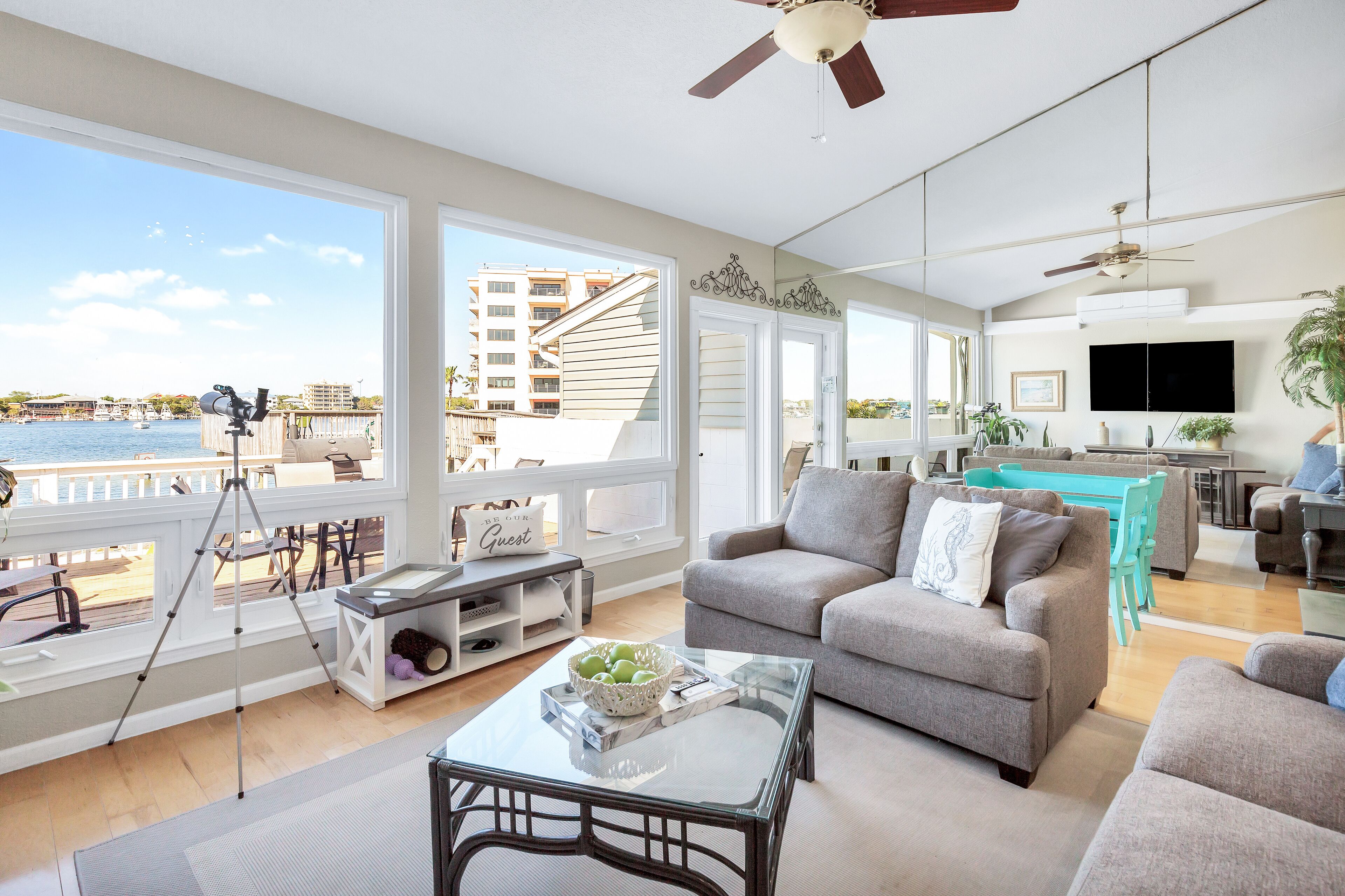 Stunning Harbor Views! Puffy White Sand! Water Front Home w/Dock