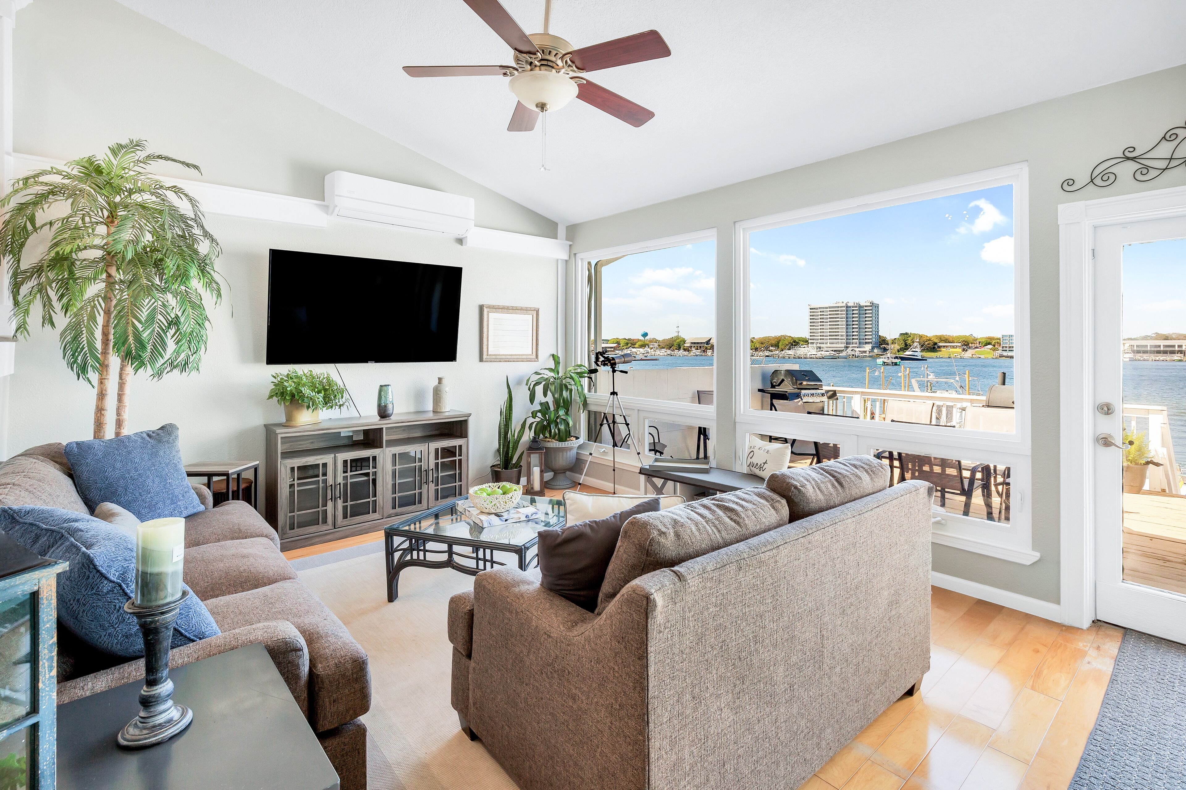 Stunning Harbor Views! Puffy White Sand! Water Front Home w/Dock