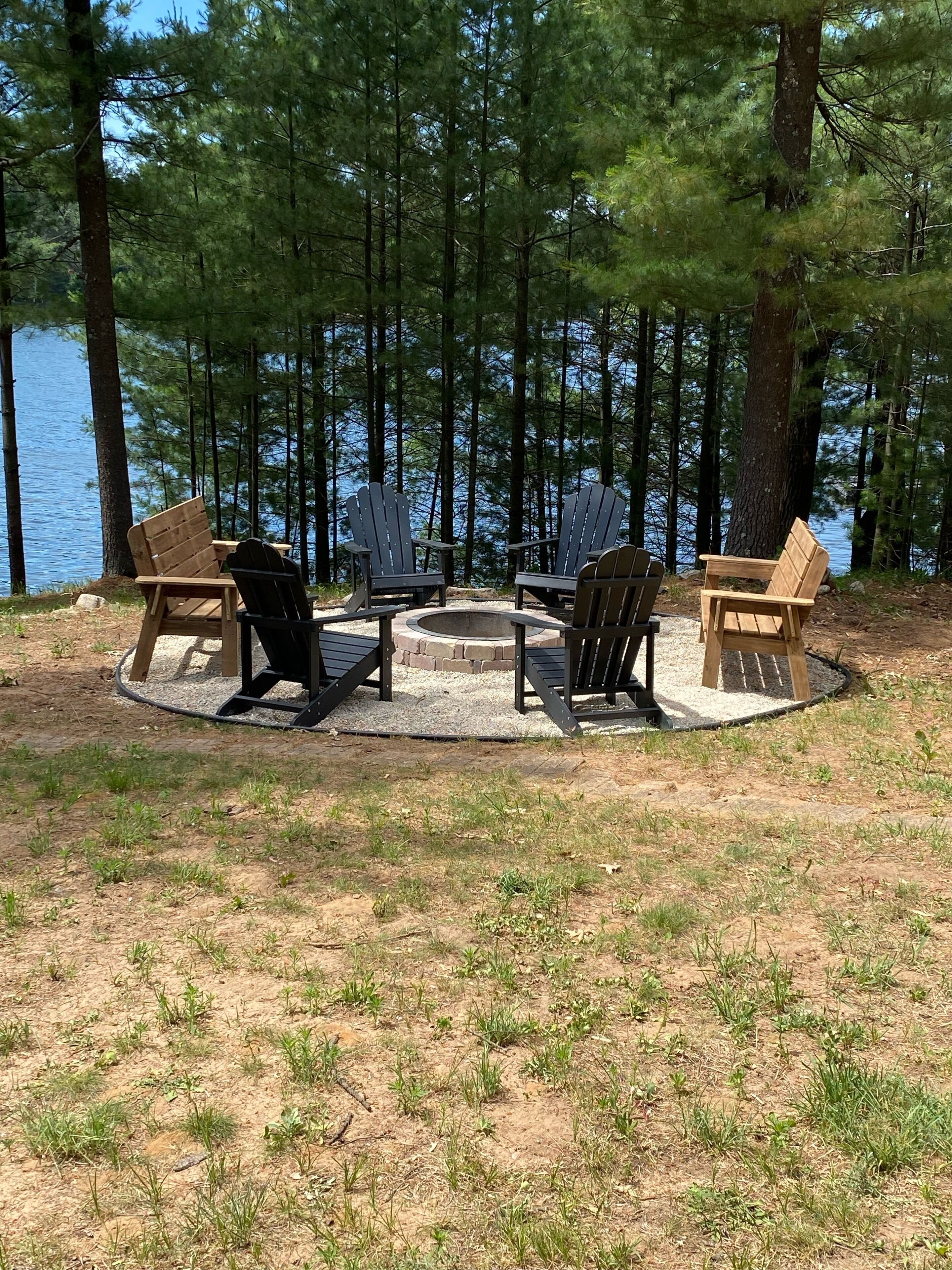 Family friendly lakefront cabin with 140 ft of clear, sandy frontage.