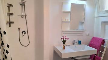 Ensemble douche/baignoire, sĂšche-cheveux, bidet, serviettes fournies