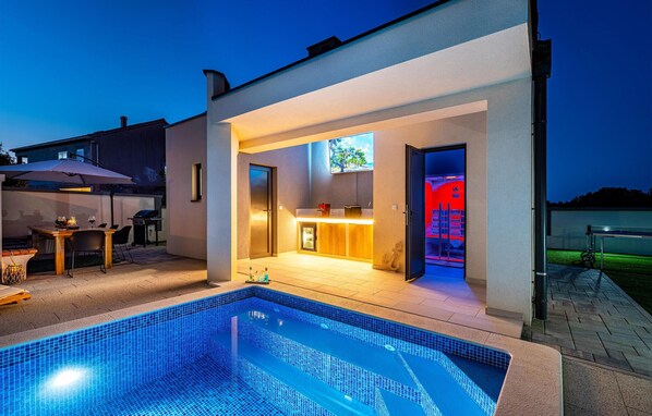 A heated pool