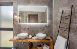 Shower, hair dryer - Beach front home in Baska with sauna (Baska)