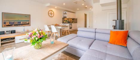 TV connectée, cheminée