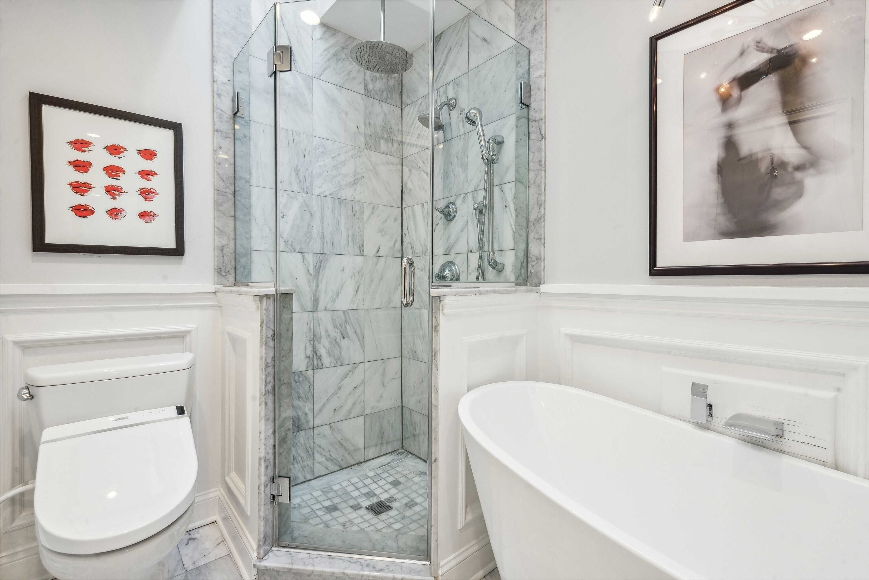 Bathtub, hair dryer
