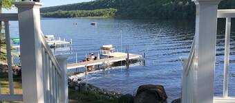 UP lakefront cabin on warm inland lake across the street from Lake Superior