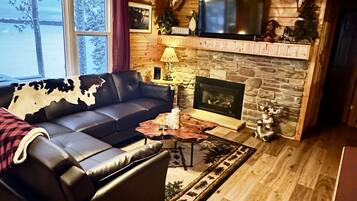 TV connectée, cheminée