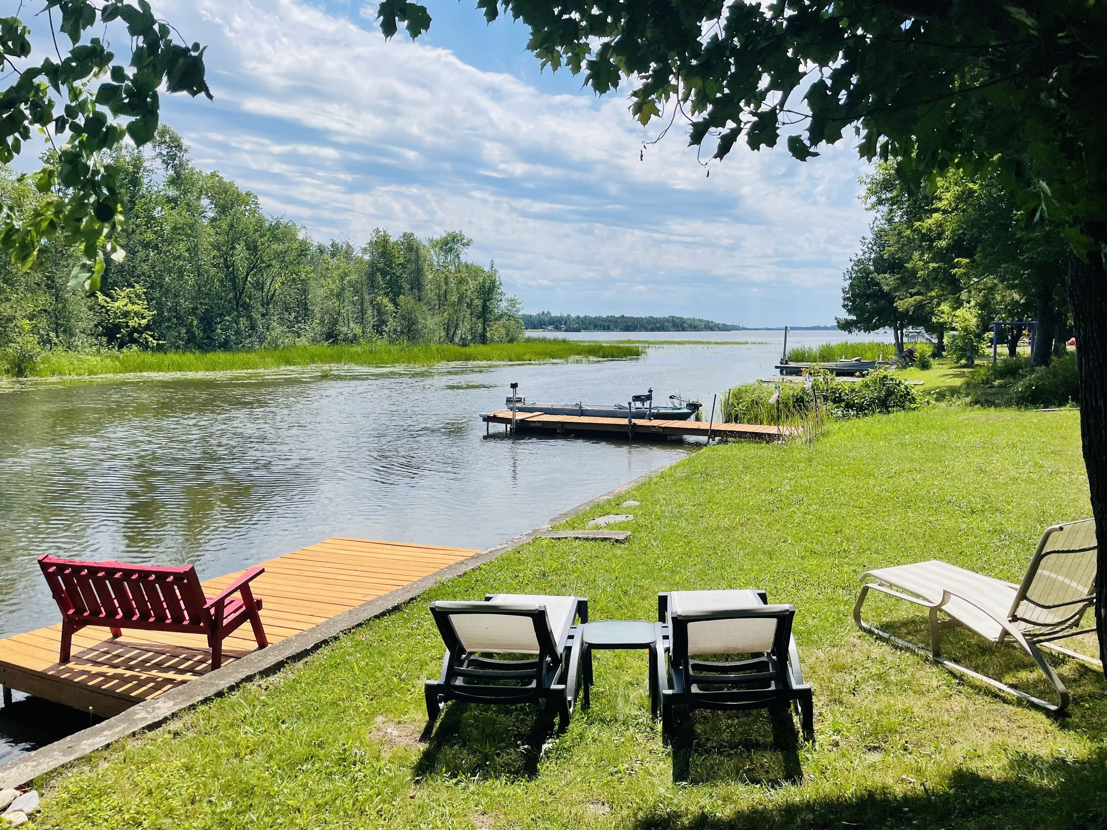 Waterside loungers with Lake view