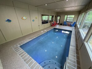 Indoor pool, a heated pool