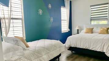 2 bedrooms, iron/ironing board, WiFi, bed sheets