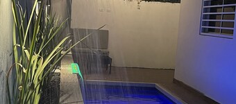 5 minutes walk to the beach! private pool beautiful home