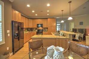 Fridge, microwave, dishwasher, ice maker