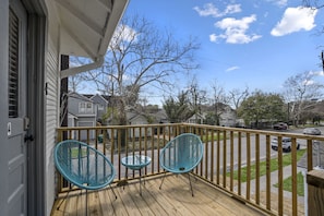 Sitting area on the deck. 