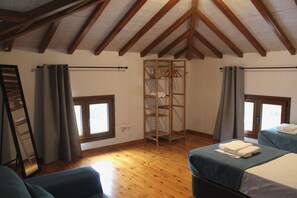 2 bedrooms, in-room safe, soundproofing, iron/ironing board