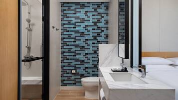 Habitación Deluxe, 1 cama de matrimonio grande, vistas a la ciudad | Baño