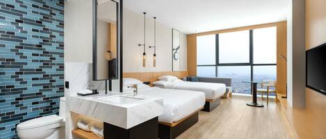 Executive-Zimmer, 2Â Doppelbetten, Stadtblick
